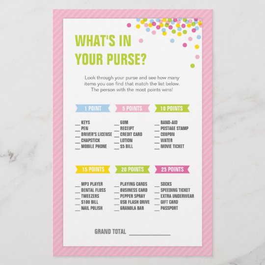 Baby Sprinkle What S In Your Purse Pink Zazzle