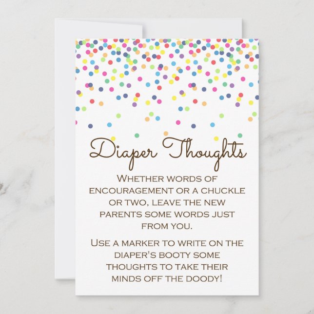 Baby Sprinkled Baby Shower Game Sign Size 5x7" Invitation (Front)