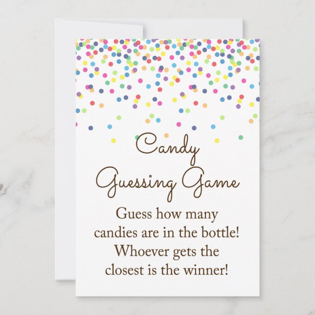 Baby Sprinkled Baby Shower Game Sign Size 5x7" Invitation (Front)
