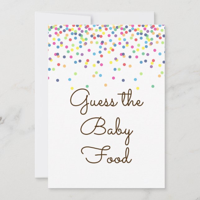 Baby Sprinkled Baby Shower Game Sign Size 5x7" Invitation (Front)