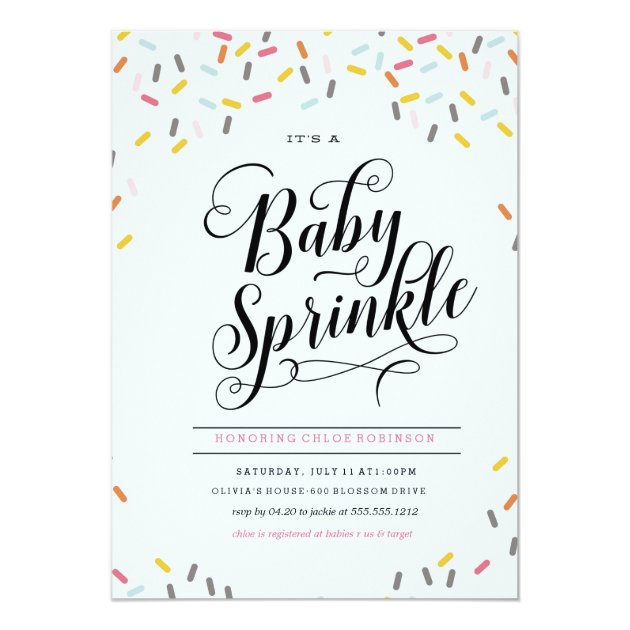 BABY SPRINKLES CONFETTI INVITATION