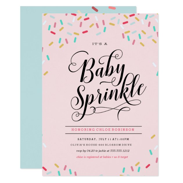 BABY SPRINKLES CONFETTI INVITATION