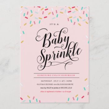 Baby Sprinkles Confetti Invitation by blush_printables at Zazzle