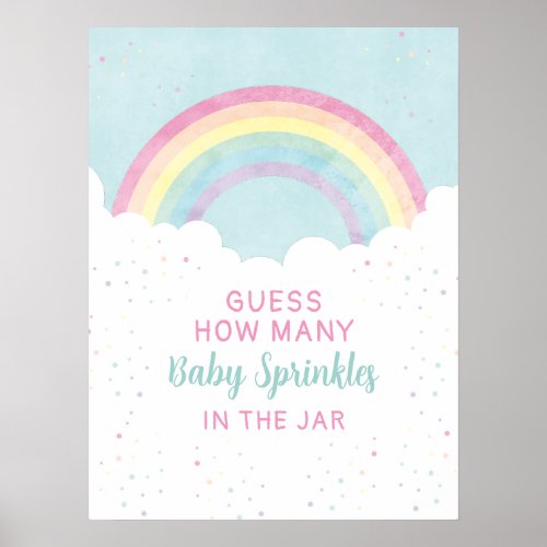 Baby Sprinkles Pastel Rainbow Activity Poster