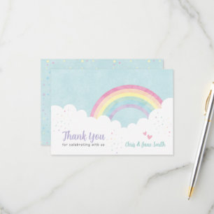Baby Sprinkles Pastel Rainbow RSVP Card
