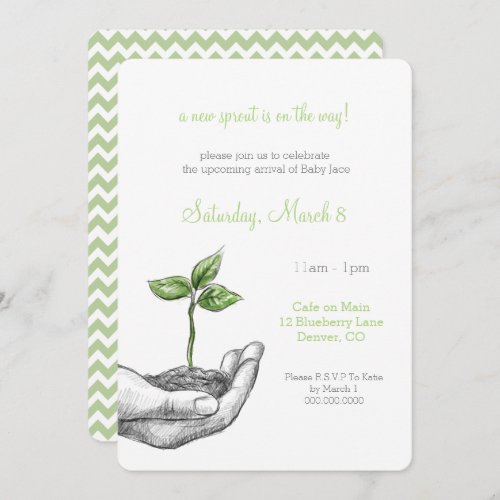 Baby Sprout Shower Invitation