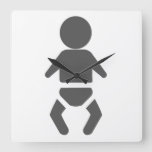 Baby Square Wall Clock