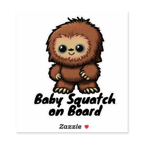 Baby Squatch on Board, Sasquatch, Bigfoot Decal