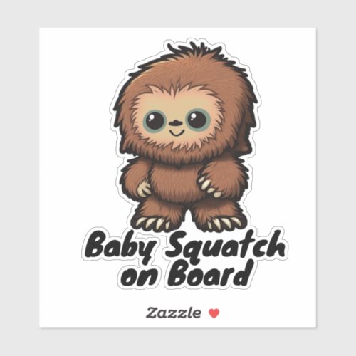 Baby Squatch on Board Sasquatch Bigfoot Decal