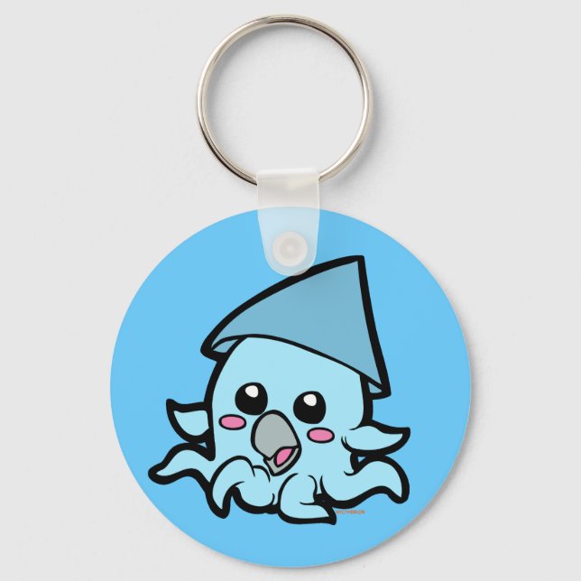 Baby squid blue keychain (Front)