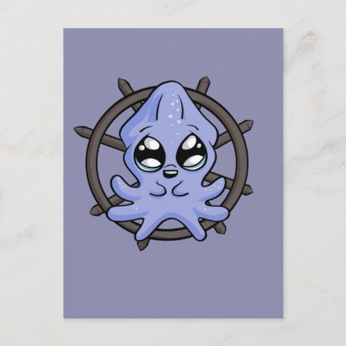 Baby Squid Wheel Postcard