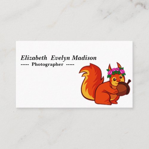 baby squirrel 568 business card