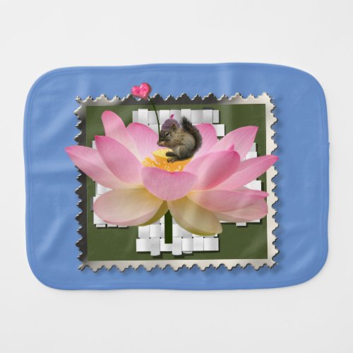 Baby Squirrel Baby Burp Cloth