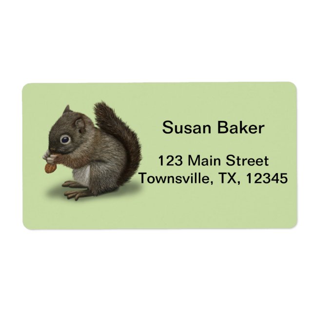 Baby Squirrel Label (Front)