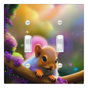 Baby Squirrel Light Switch Cover