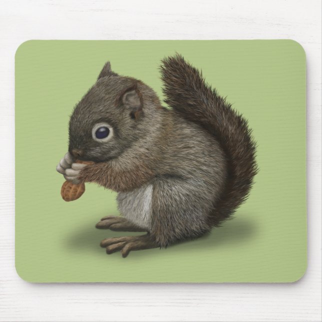 Baby Squirrel Mouse Pad (Front)