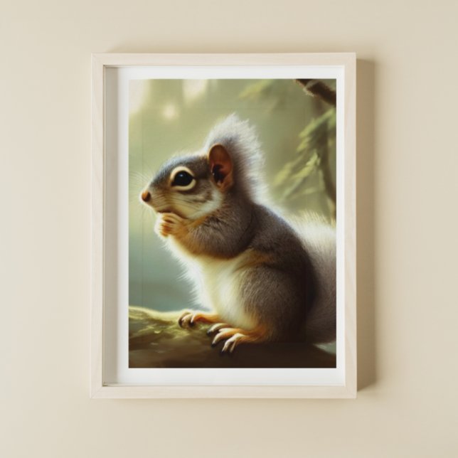 Baby Squirrel Wildlife Portrait   Poster (Creator Uploaded)