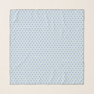 Baby Star of David Pattern Baby Blue Square Head Scarf