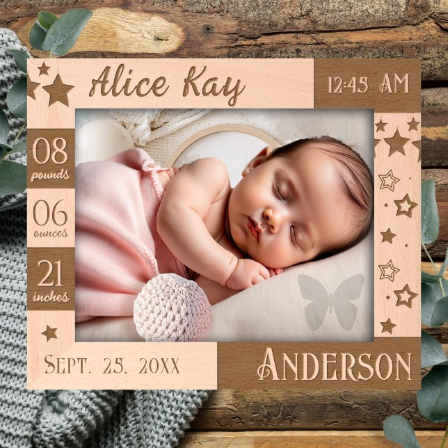 Baby Statistic Stars and Script Engraved Frames (Creator Uploaded)