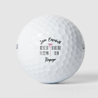 Baby Stats Birth Announcement Custom Keepsake Golf Balls