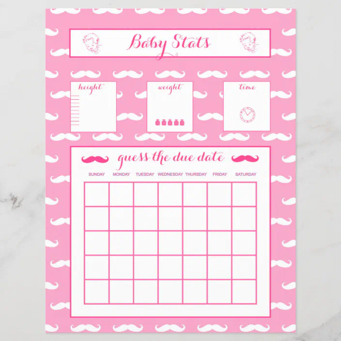 Baby Guess The Due Date Baby | Zazzle.com