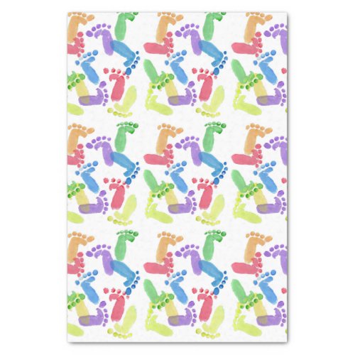 Baby Steps Baby Feet Baby Footprints in Colours  Tissue Paper