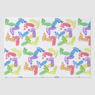 Baby Steps, Baby Feet, Baby Footprints in Colours Tissue Paper