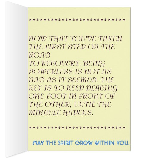 BABY STEPS IS THE KEY (Inside (Right))