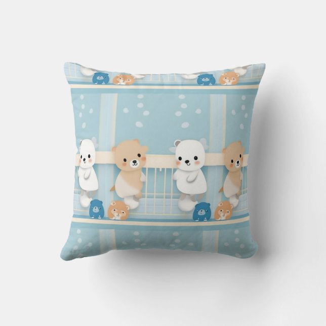 Baby Stew Throw Pillow (Back)