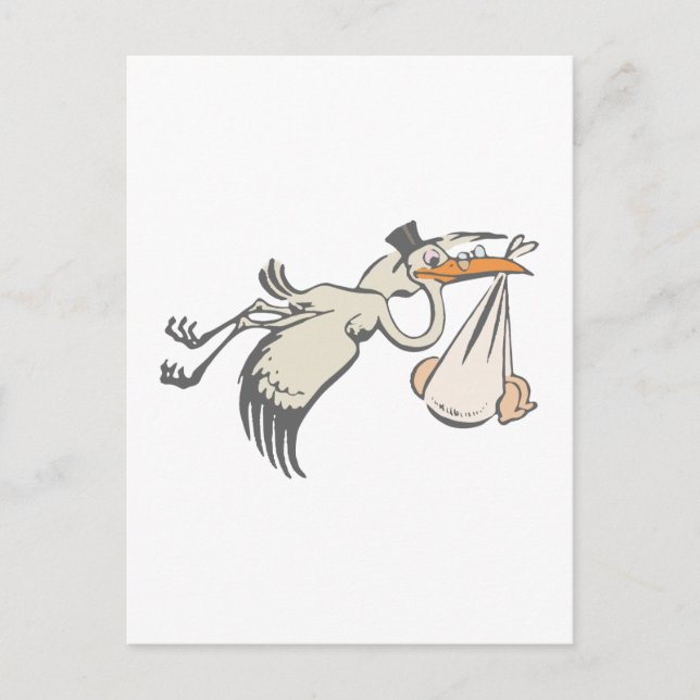 Baby Storch Klapperstorch stork Postcard (Front)