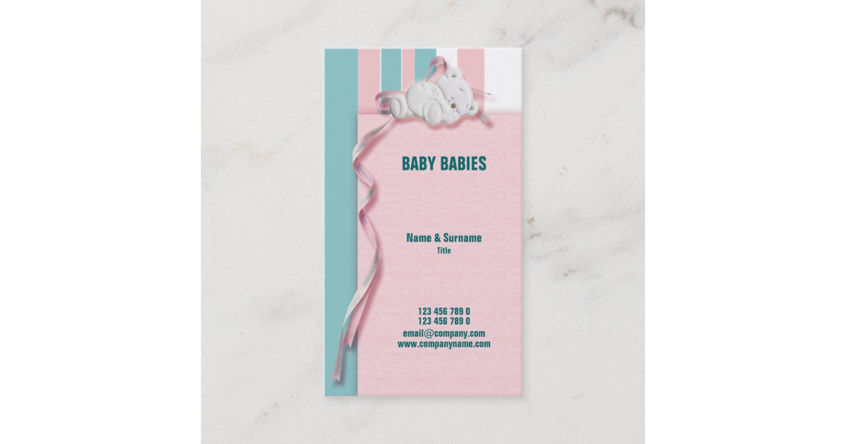 Baby store childcare infants nursery business card Zazzle