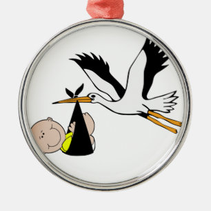 Baby & Stork - Bundle of Joy Metal Ornament