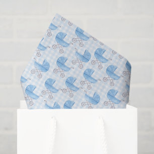 Baby Stroller Decoupage Tissue, Boy Baby Shower Tissue Paper
