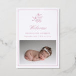 Baby Stroller Elegant Photo Baby Announcement<br><div class="desc">Cute preppy vintage baby stroller illustration with one photo for an exclusive elegant birth announcement paired with sophisticated typography.</div>