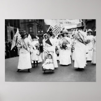 Baby Suffragette At Women's Rights Parade Poster