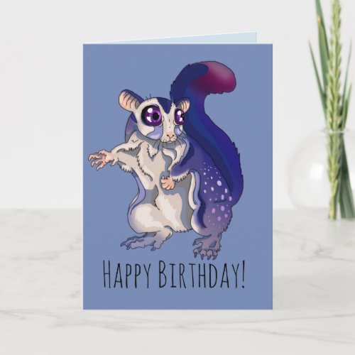 Baby Sugar Glider Birthday Card