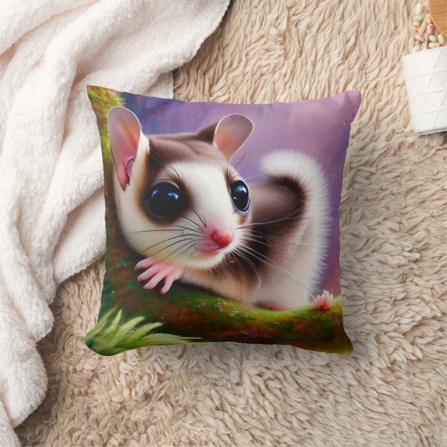 Baby Sugar Glider Throw Pillow (Blanket)