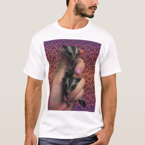 Baby Sugar Gliders with Funky Background Shirt