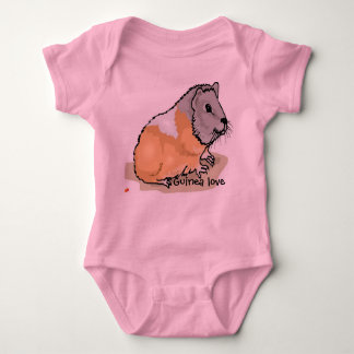 Baby summer suit with Guinea Pig Baby Bodysuit