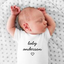 Baby Surname Baby Shower Newborn Arrival Gift Bodysuit