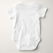 Baby Surname | Heart Modern Cute Stylish Adorable Baby Bodysuit (Back)