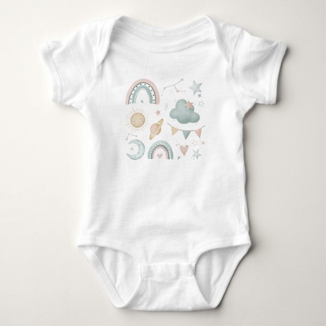 baby sweet gently cosmic night set bodysuit (Front)
