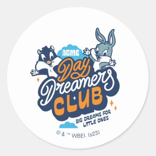 Baby SYLVESTER  BUGS BUNNY Day Dreamers Club Classic Round Sticker