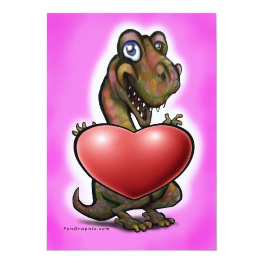 Baby T-Rex Heart Card