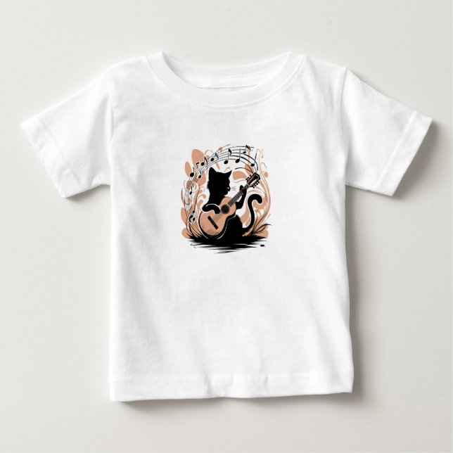 Baby T-Shirt - Black Cat (Front)