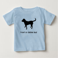 Baby t-shirt black lab silhouette