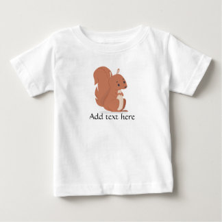 Baby t-shirt, Cute Squirrel, add custom text Baby T-Shirt