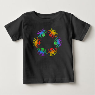 Baby T-Shirt - Gradient Octopus (vivid)