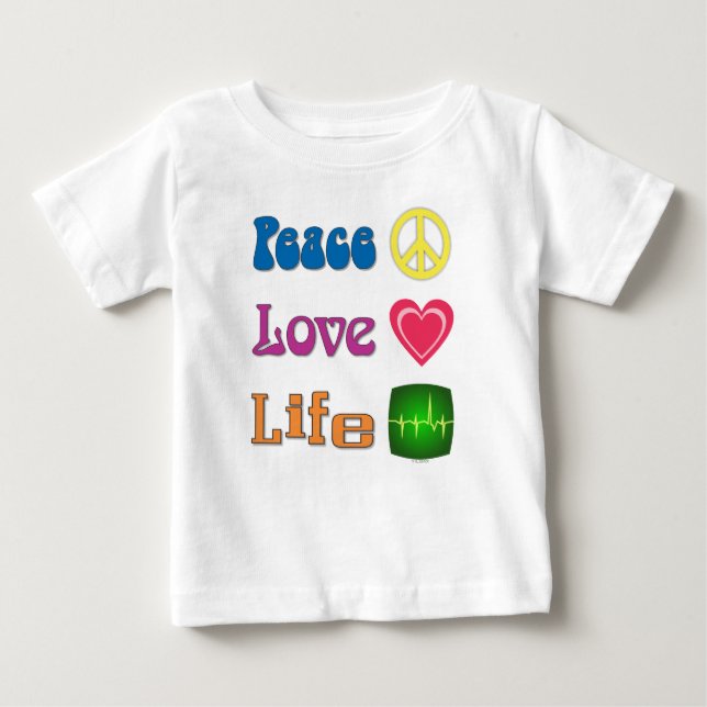 Baby t-shirt or one-piece. (Front)