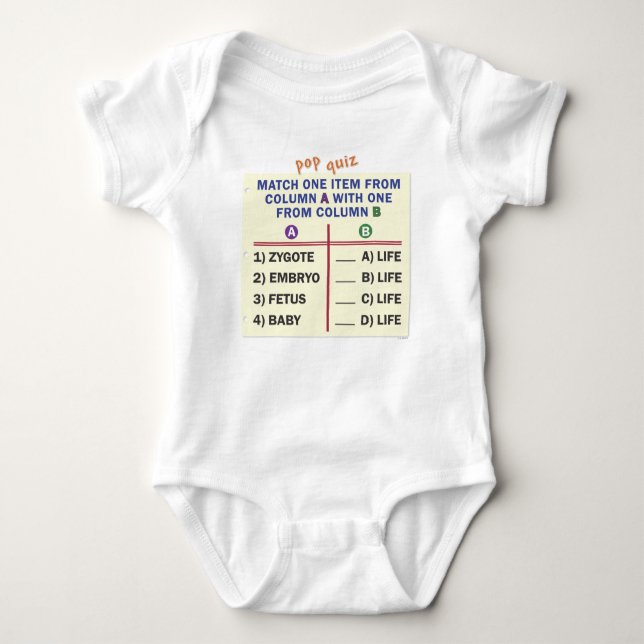 Baby t-shirt or one-piece. baby bodysuit (Front)